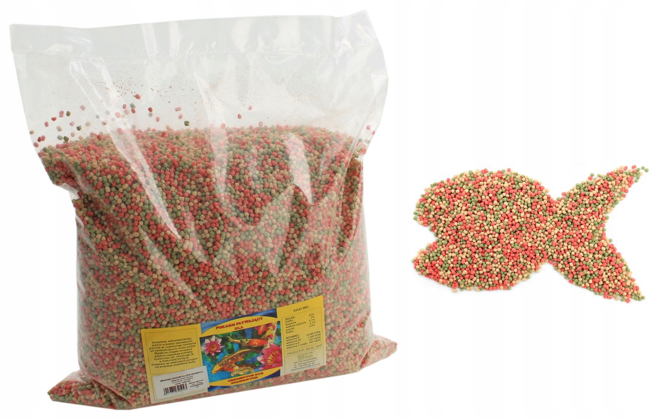 

Pokarm Dla Ryb Stawowych Koi Kulki Mix Worek 10L