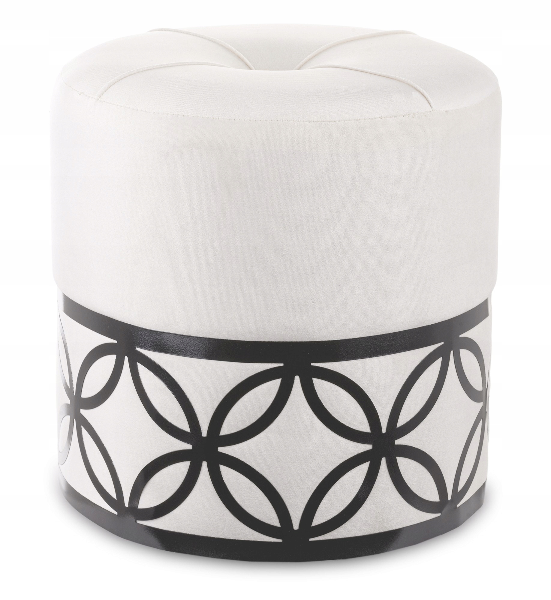 

Beżowe nowoczesne siedzisko puf podnóżek stołek