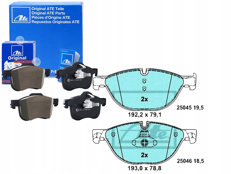 ATE13.0470-7267.2 Hamové Kostky Bmw Přední 5/6/7 2,0- Asistent řidiče #33