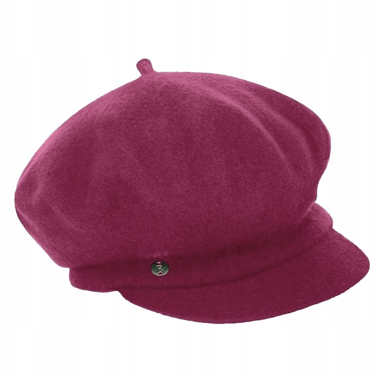 Růžový Amarant Český baret s vlněnou zimní stříškou dámský Tonak