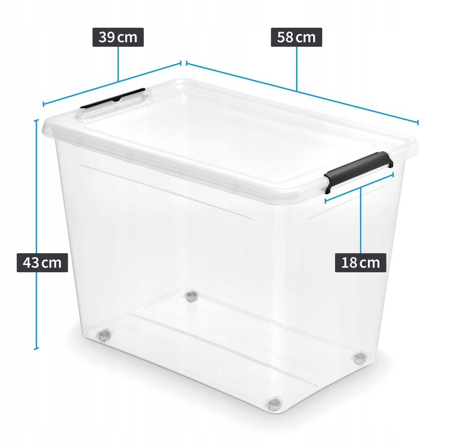 MOXOM 1742 POJEMNIK PUDEŁKO Z KÓŁKAMI SIMPLE 80L! Kod producenta PBSPO1742