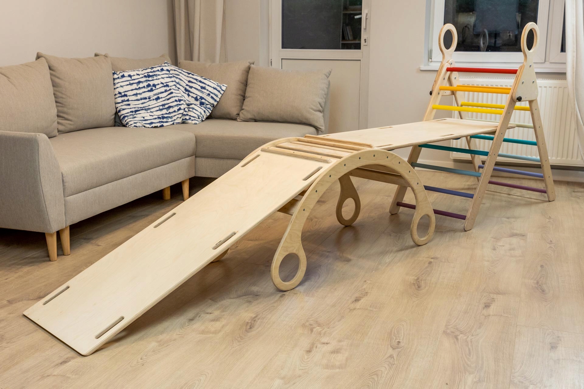 Zjeżdżalnia ze ścianką wspinaczkową - olejowana Marka inna