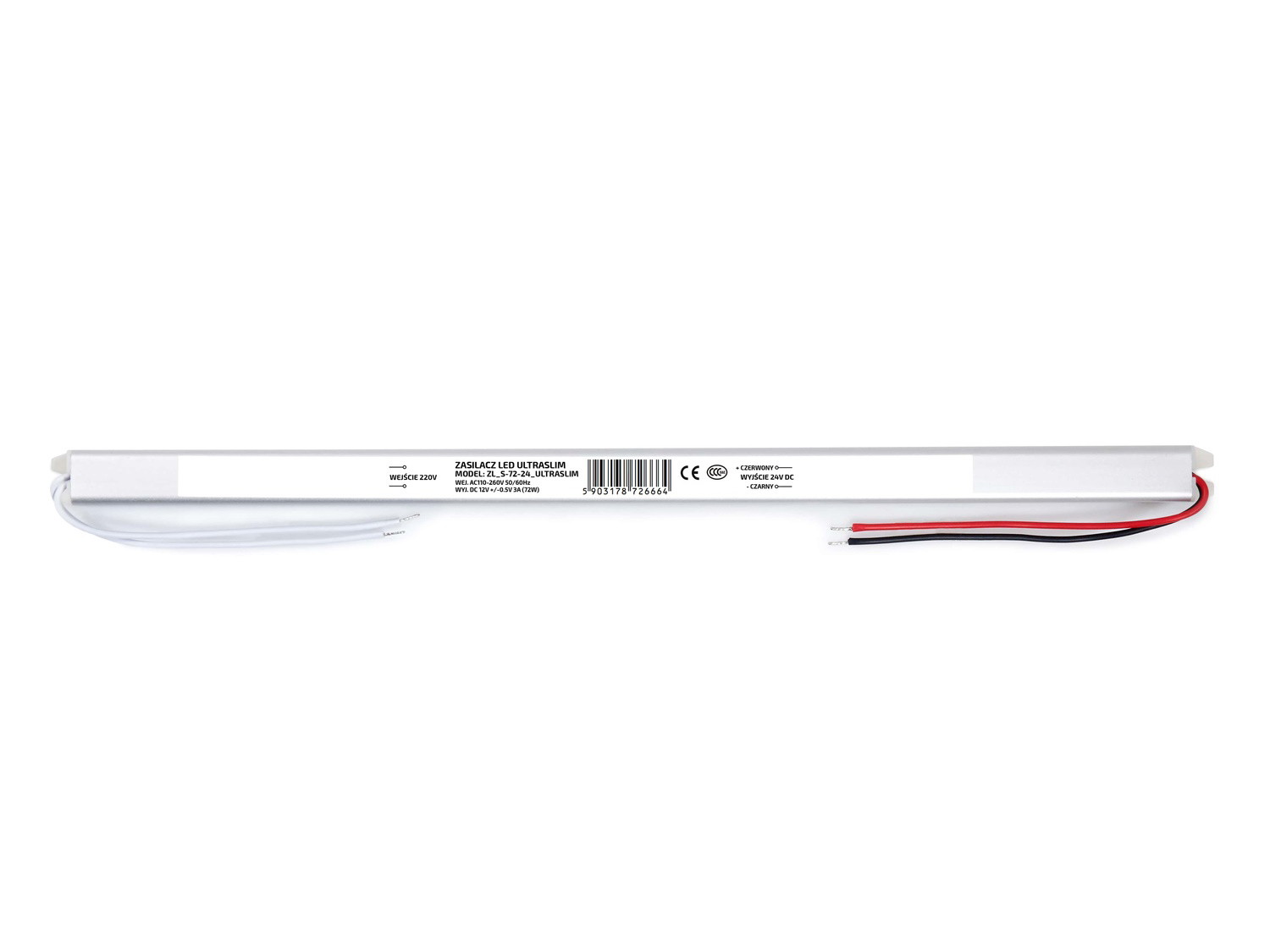 ZASILACZ TRANSFORMATOR LED ULTRA SLIM 72W 24V Typ zasilacz