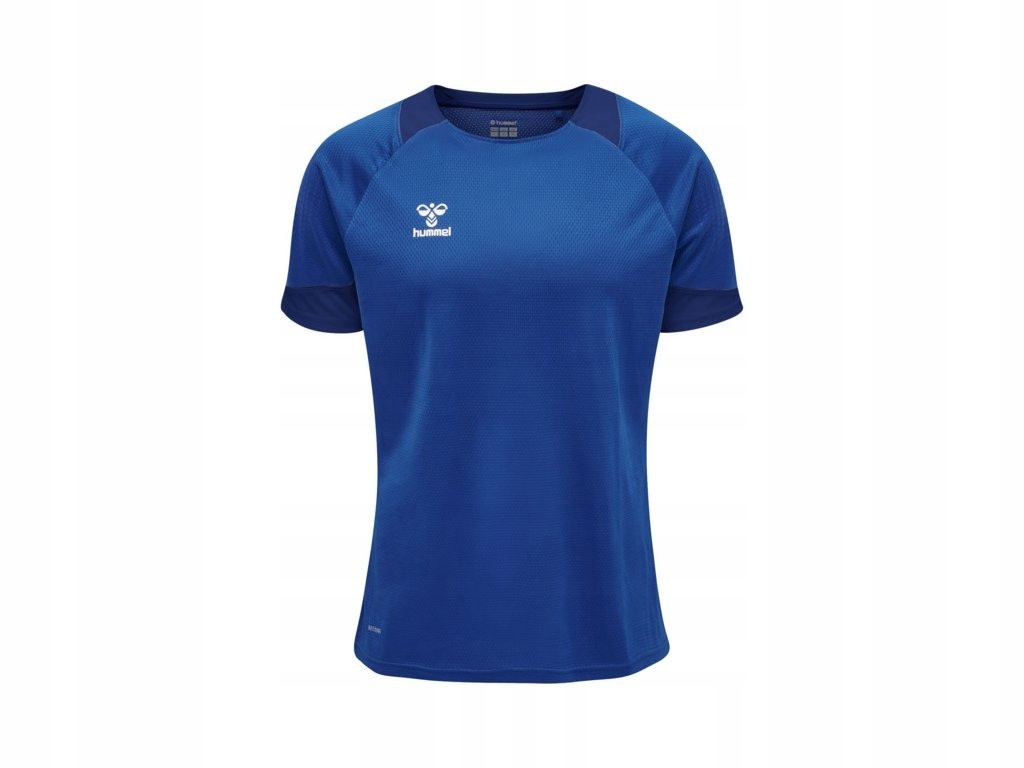 D07P015 GRANATOWA KOSZULKA SPORTOWA LOGO HUMMEL L