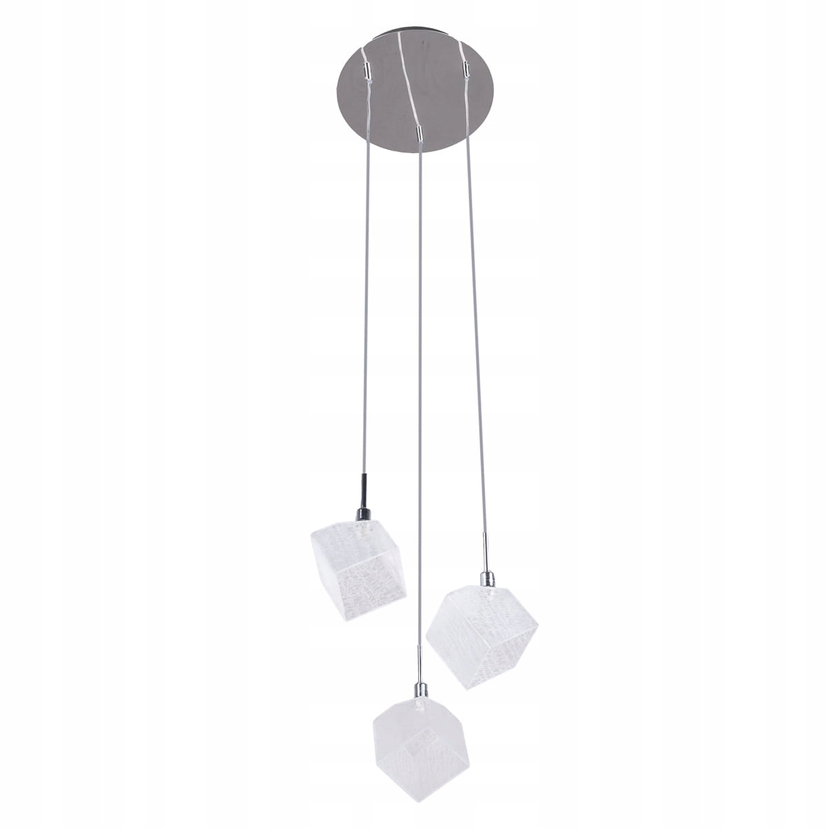 Závěsná lampa z krystalů Italux, moderní chrom