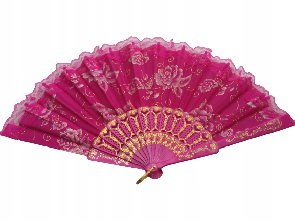 Wachlarz koronkowy prześwitujący na upały