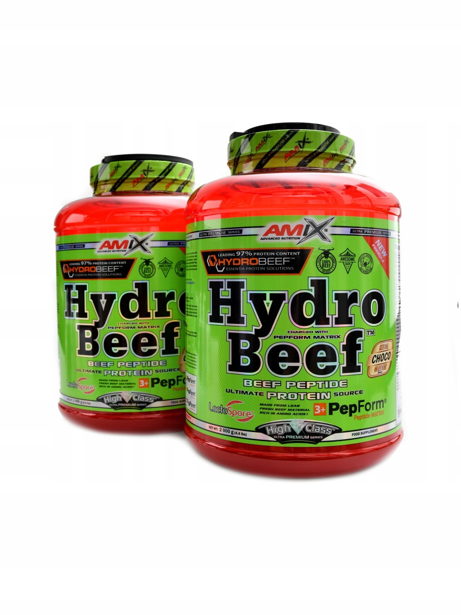 Hydrobeef peptide protein 2 x 2000g Amix možno kombinovat 2 příchutě