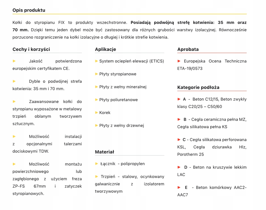 KOŁEK DO STYROPIANU Z TRZPIENIEM METALOWYM 260 *MT Marka Ziel-Plast