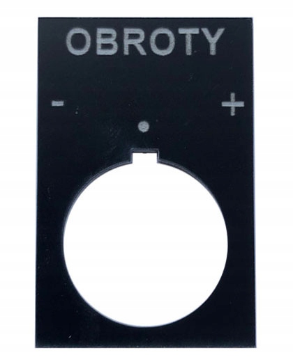 

Tabliczka opisowa TK4530 Obroty z taśmą 3M