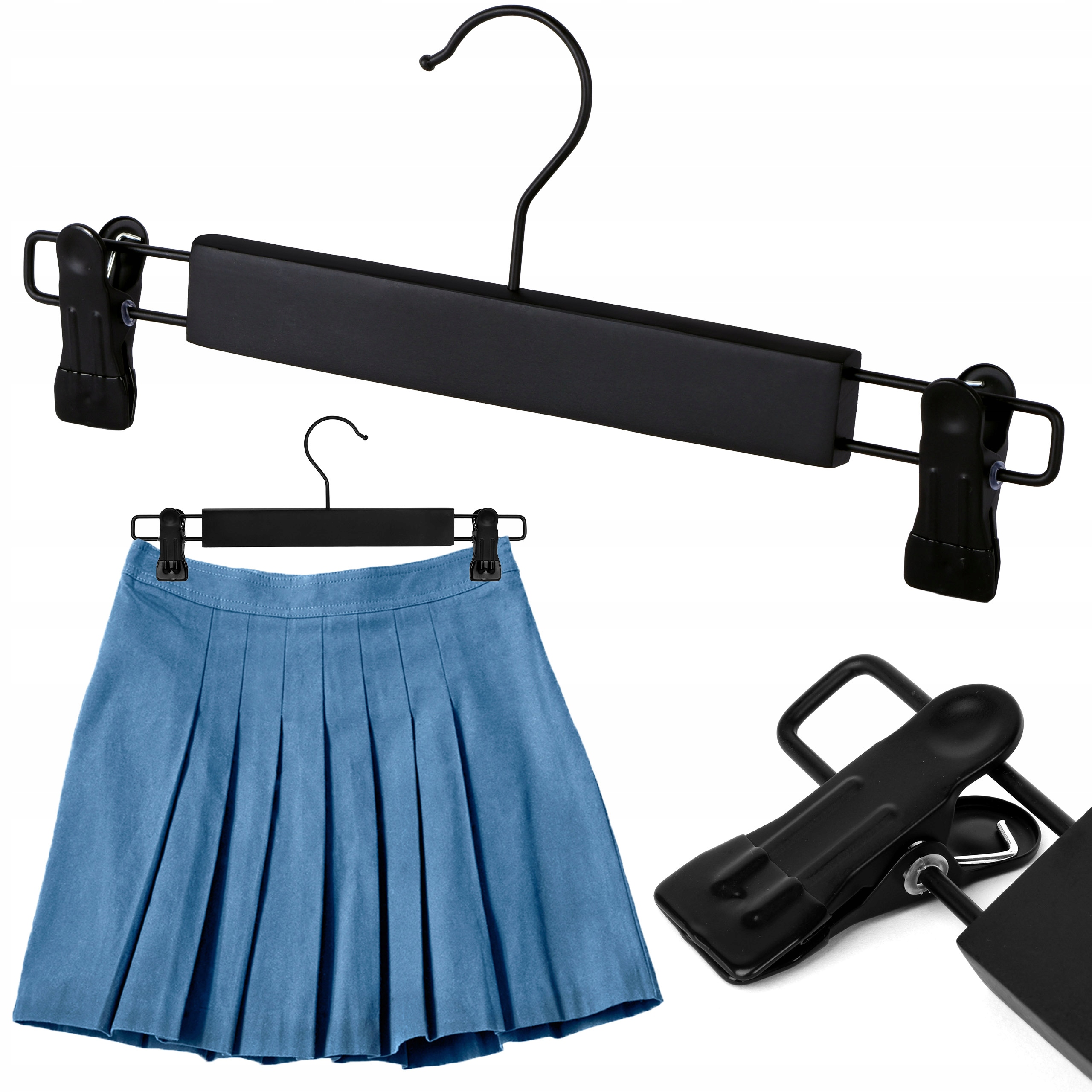 

Wieszak Drewniany Z Klipsami Na Spódnice Spodnie