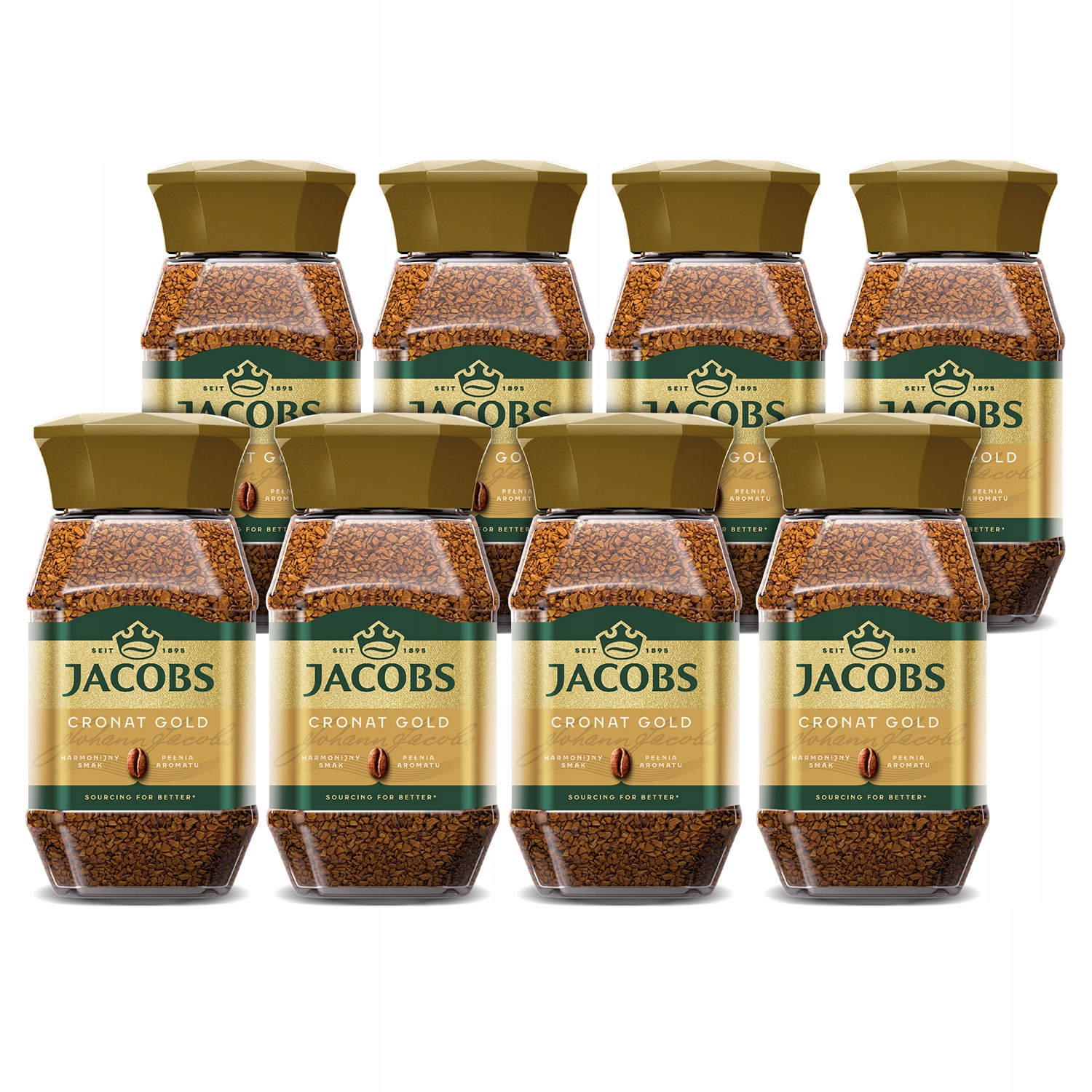Kawa rozpuszczalna Jacobs Cronat Gold 8x 200g zestaw