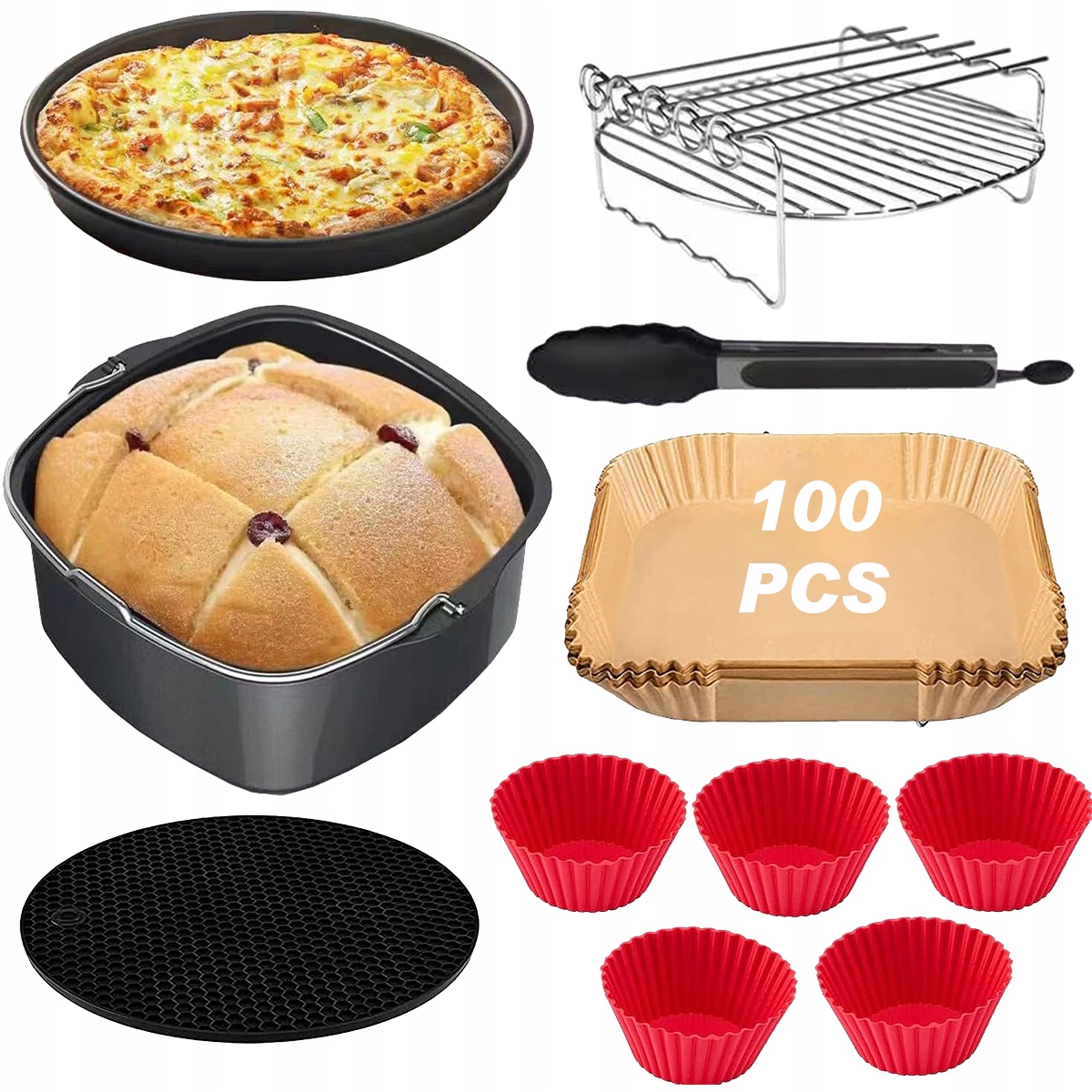 Akcesoria Do Frytkownicy Zestaw 11 elementów Air Fryer Do Philips Airfryer