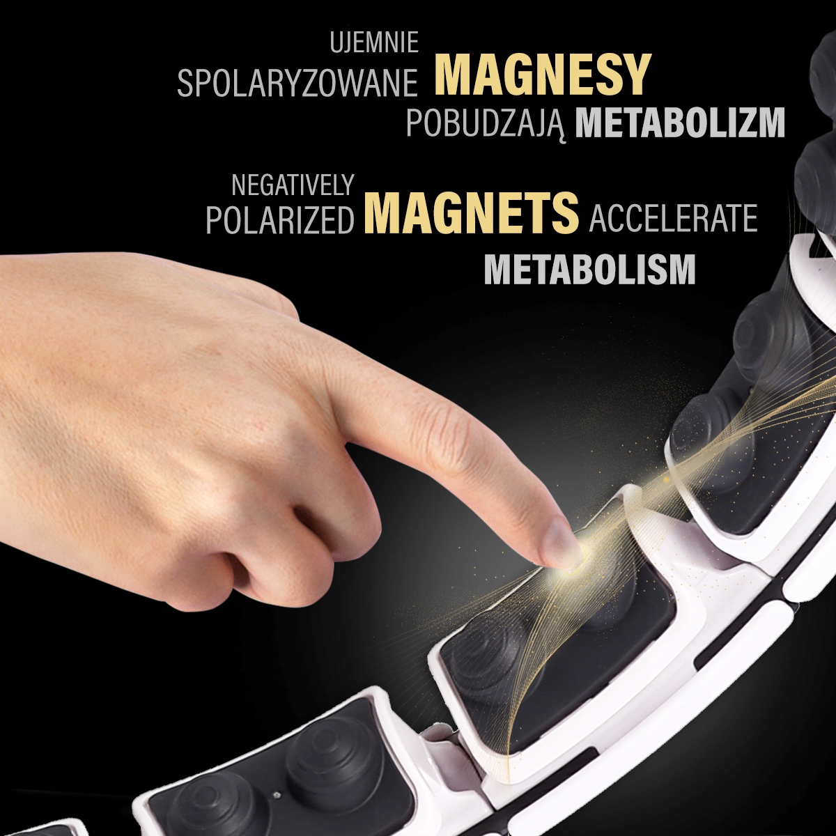 HULA HOP Z MAGNESAMI ,WYŚWIETLACZEM I OBCIĄŻNIKIEM KOŁO SMART TRENING SPORT Średnica 45 cm