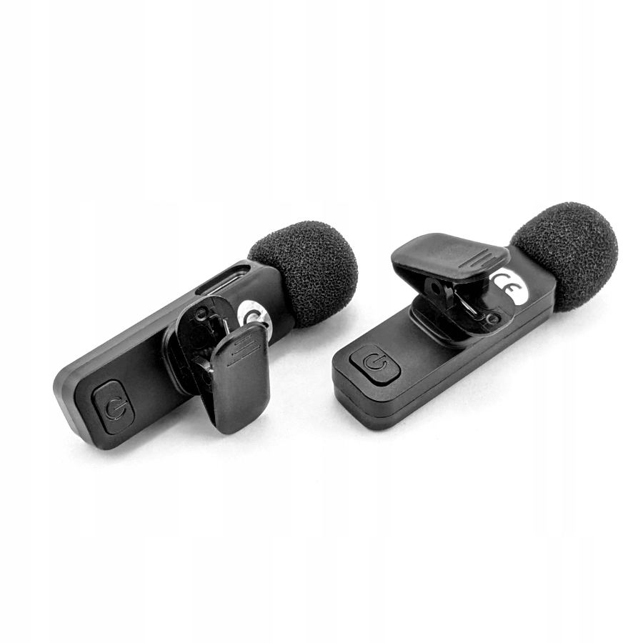 2x Mikrofon Bezprzewodowy Krawatowy USB-C Klips Android Streaming Live Vlog Charakterystyka kierunkowa dookólna (kołowa) kardioidalna