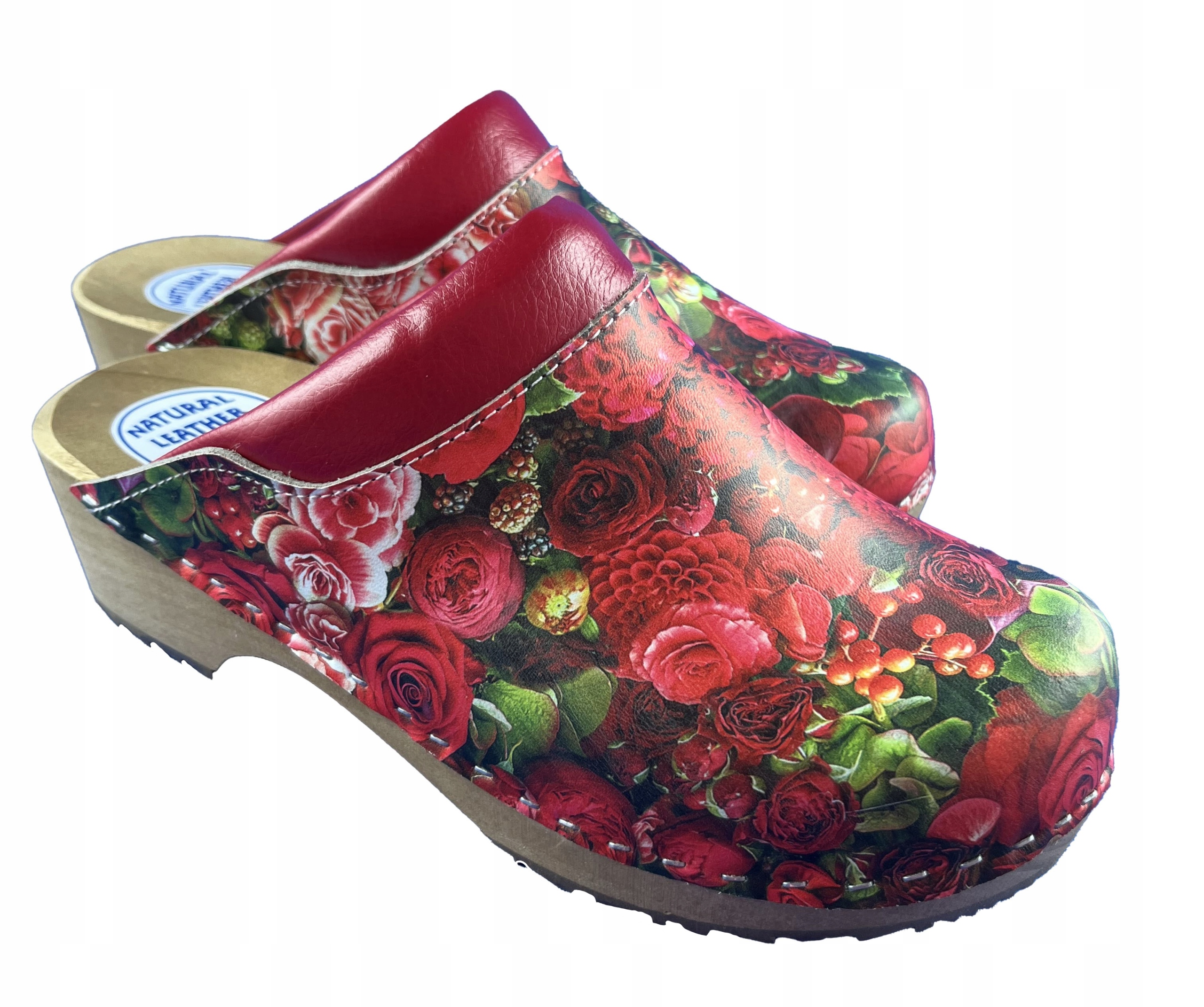 Drewniaki,chodaki klapki ze skóry naturalnej(cp)36 Rozmiar 36