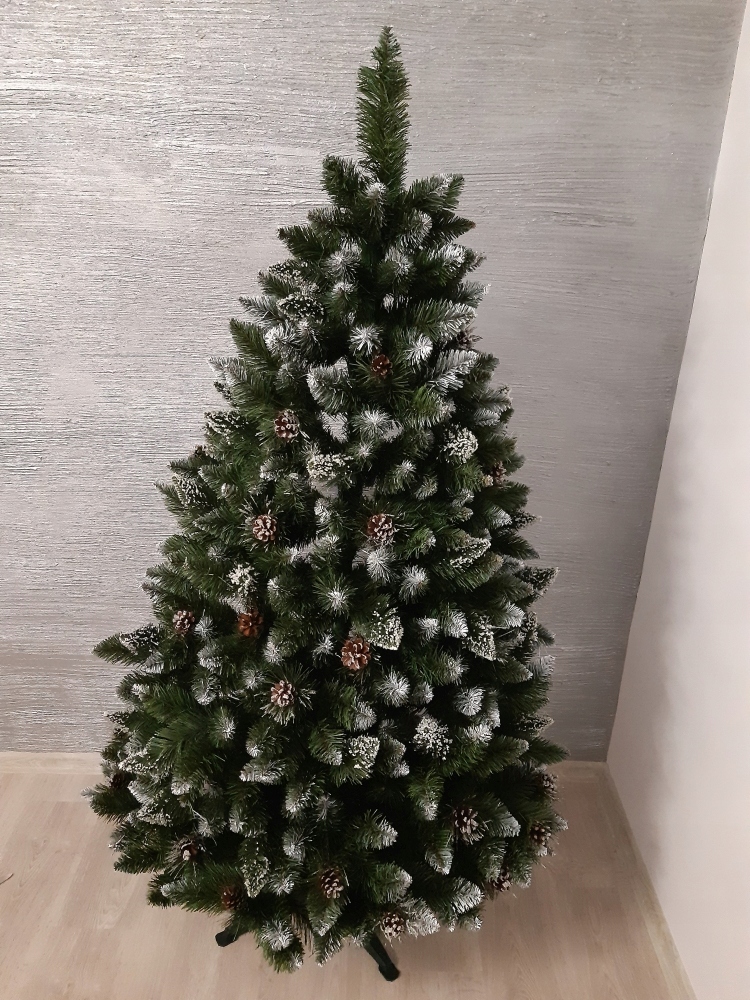 CHOINKA SZTUCZNA DIAMENTOWA SZYSZKI BROKAT 120 cm Marka inna