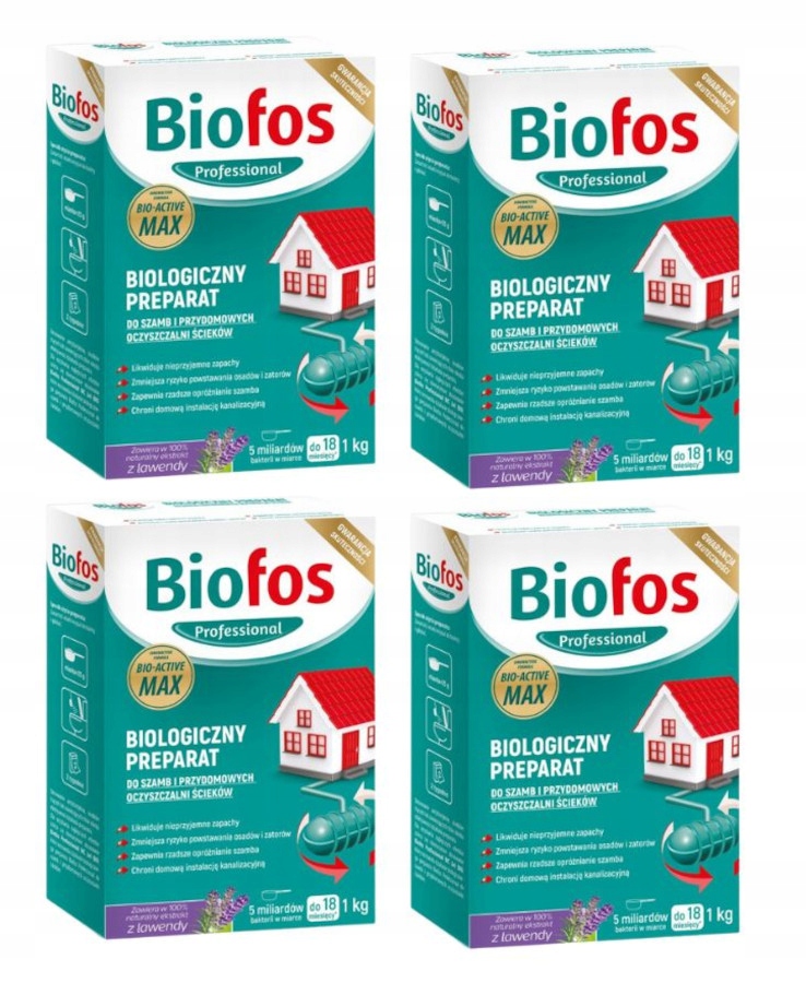 Biofos Professional Bio přípravek do septiků a čistíren odpadních vod 4 kg