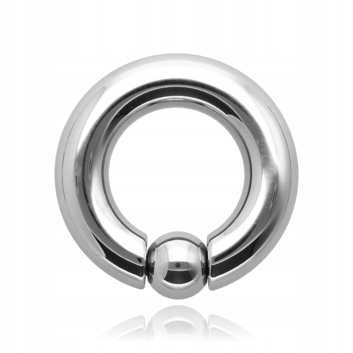 Titanová náušnice kolečko s kuličkou Bcr stříbrná 6/19/8