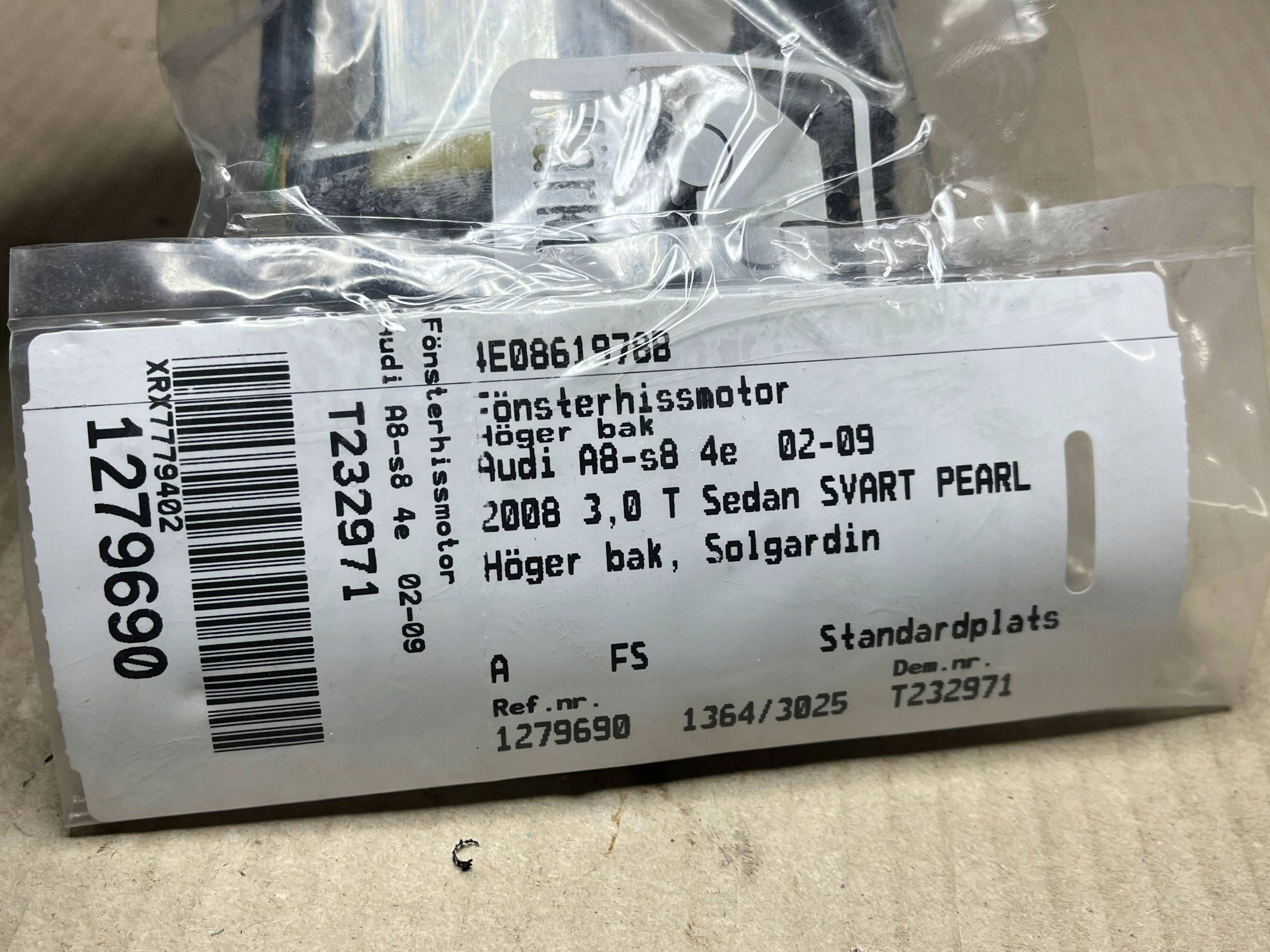 Motor Schiebedach Audi A8 S8 D3 4E 4E0861978B