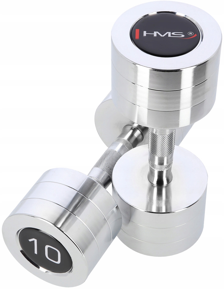 HANTLE CHROMOWANE DO TRENINGU FITNESS 2x 10KG HMS Marka HMS