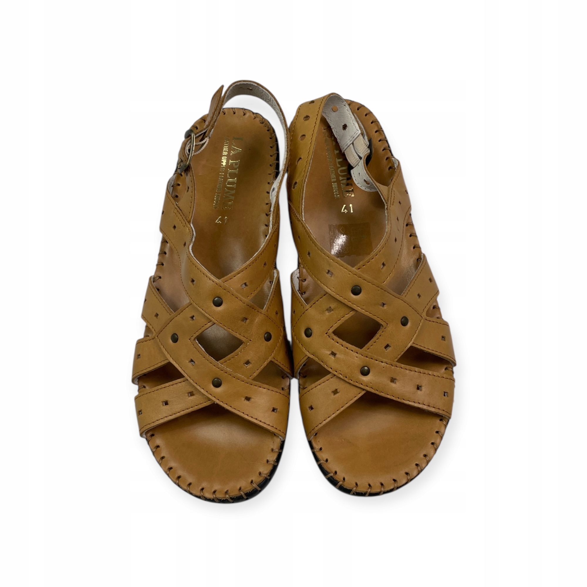 Dámské kožené sandály La Plume, velikost 41 – pohodlí a styl!