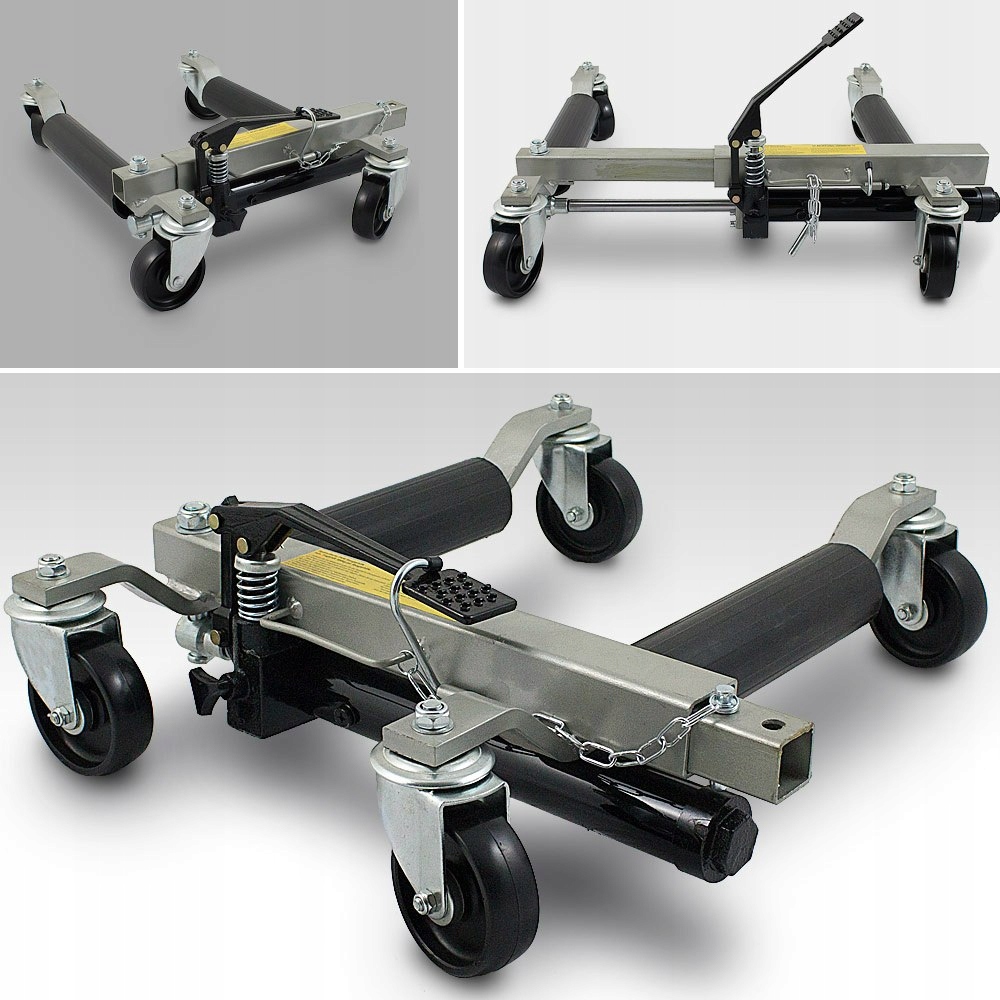 WOZEK ROLKA DO HOLOWANIA AUT 680KG Z PODNOSNIKIEM