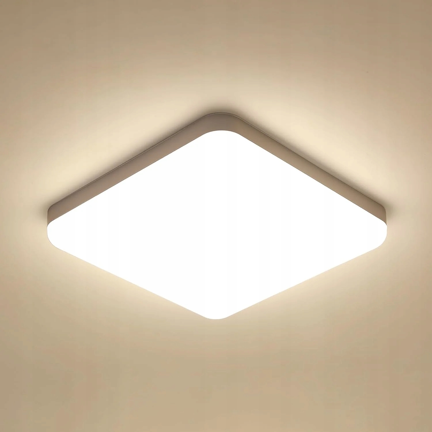 LAMPA SUFITOWA PLAFON LED KWADRAT NOWOCZESNY DO ŁAZIENEK 32W 4000K IP54