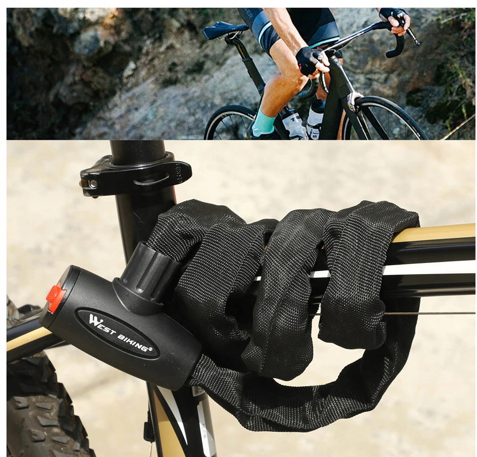 Zapięcie Rowerowe Blokada Roweru 60cm łańcuch Rodzaj łańcuch
