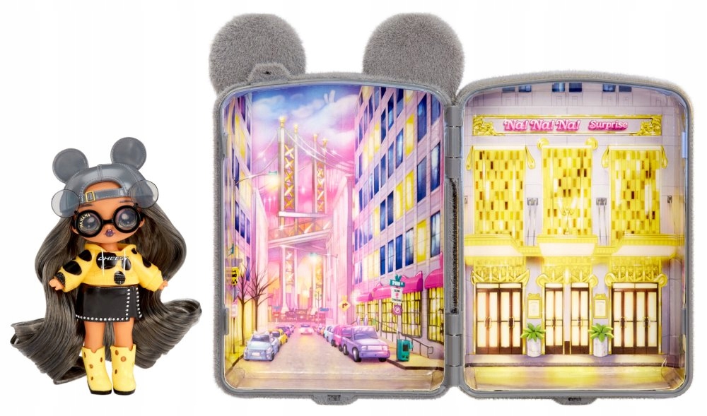 NaNaNa Surprise Šedý batoh Marisa Mouse Panenka Název Mini Backpack Playset - Style 1