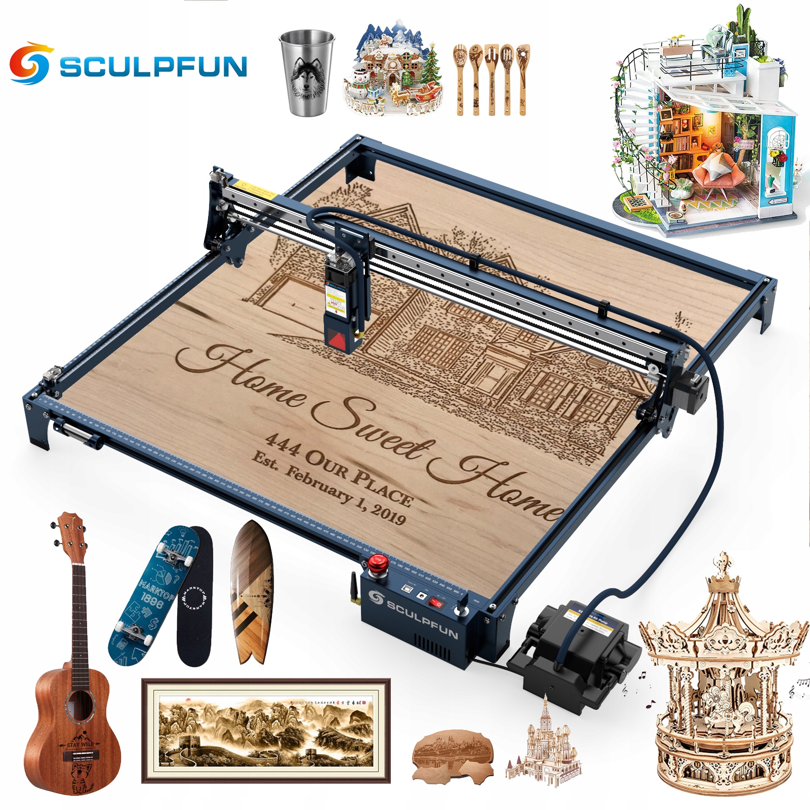 

Grawer Laserowy Sculpfun S30 Ultra 600*600mm 11W