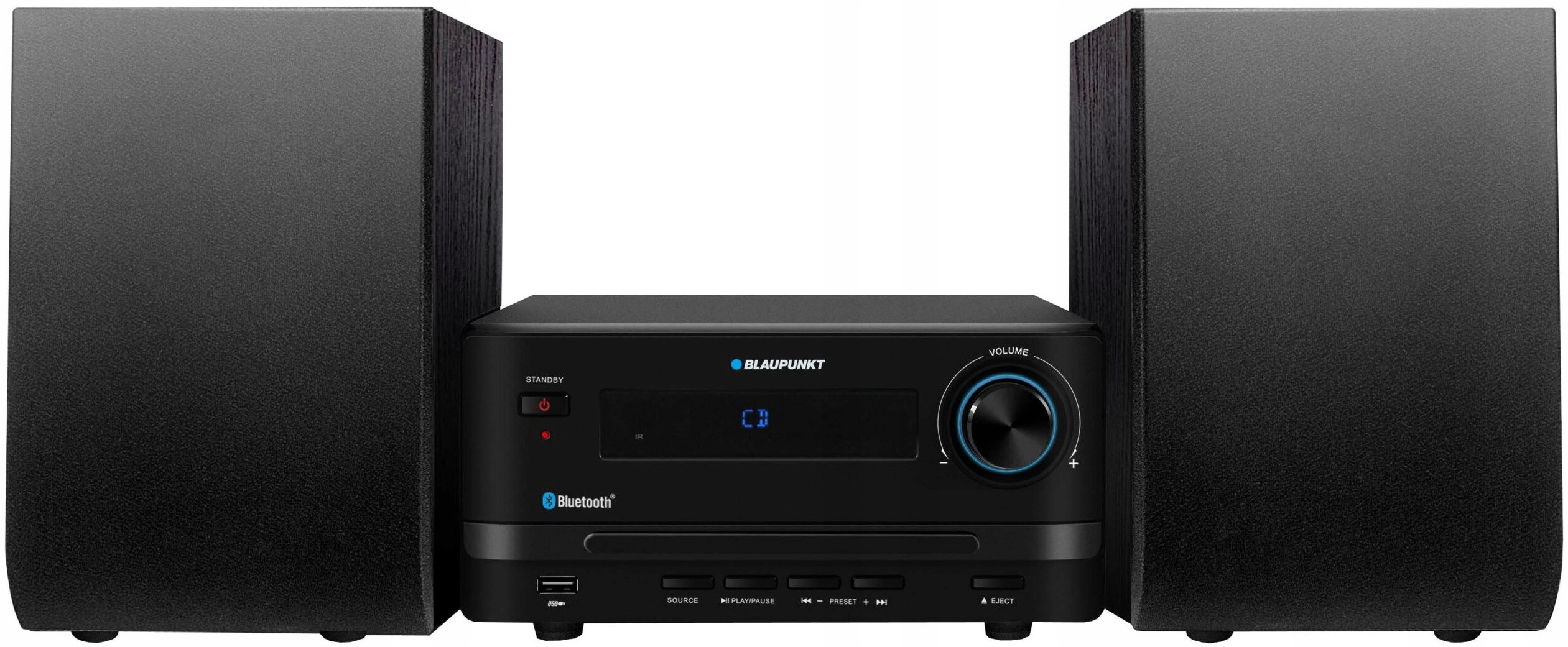 MINI STEREO VEŽA BLUETOOTH BLAUPUNKT RÁDIO FM CD MP3 MS14BT 2 REPRODUKTORY