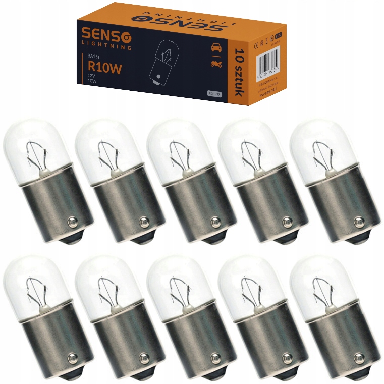 Żarówki Senso R10W 10W BA15S 12V x10sztuk