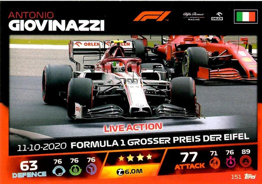 Turbo Attax 2021 151 Antonio Giovinazzi Topps