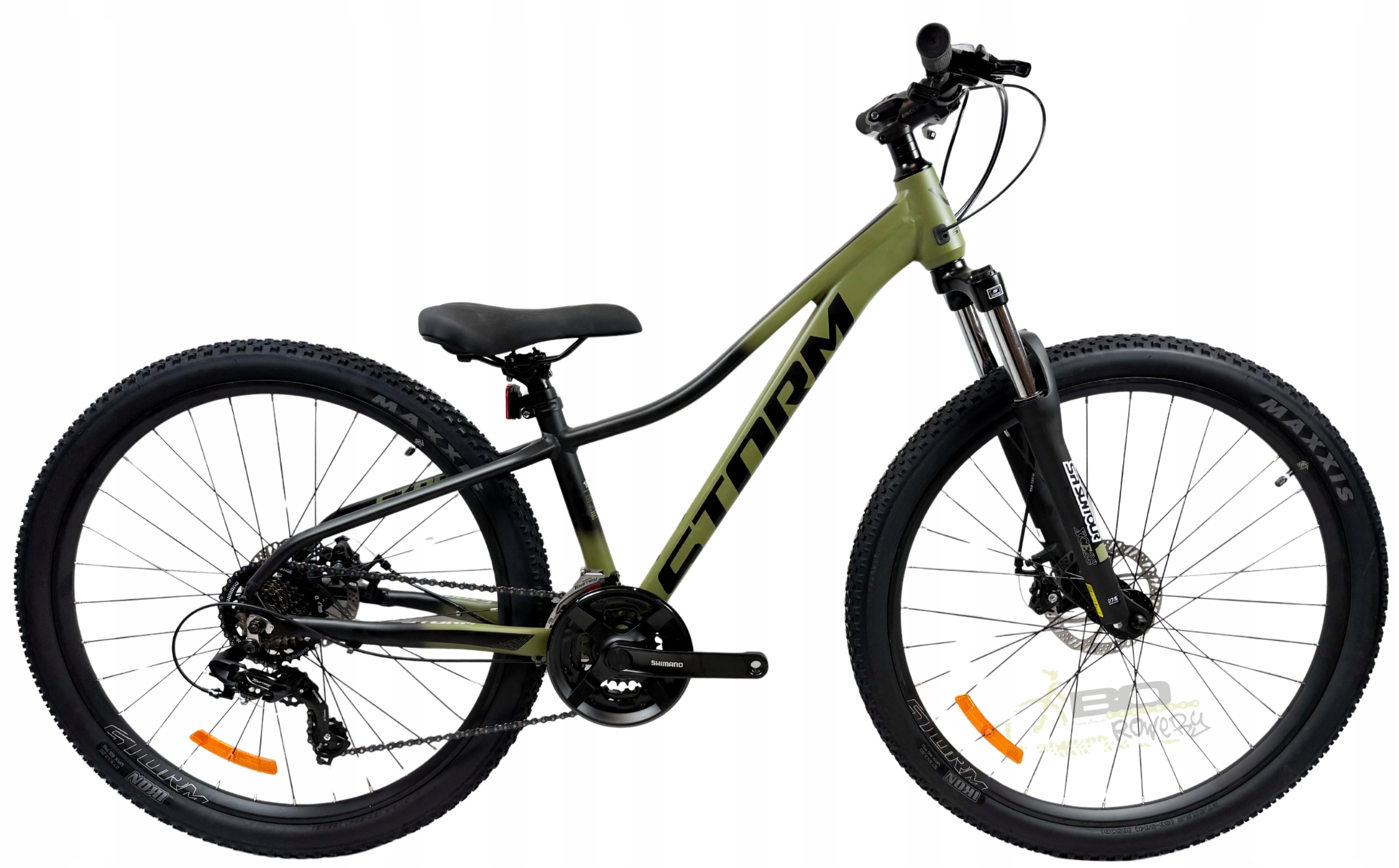 Rower Górski Mtb Storm Shark 1.0 2D rama 15 27,5 oliwka czarny mat 2026
