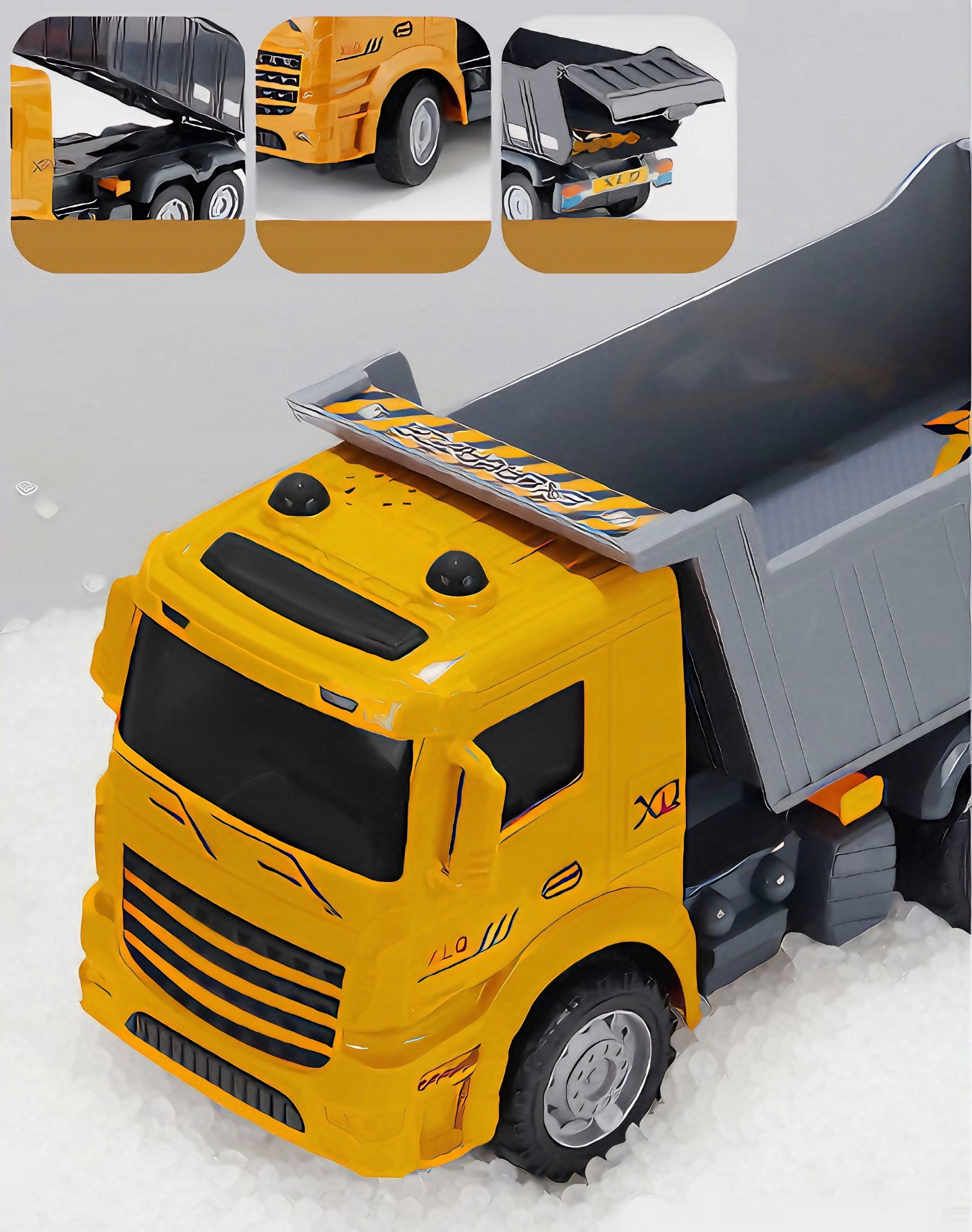 DUŻA WYWROTKA CIĘŻARÓWKA ZDALNIE STEROWANA AUTO RC ŚWIATŁA + GRATIS BATERIE Wiek dziecka 6 lat +