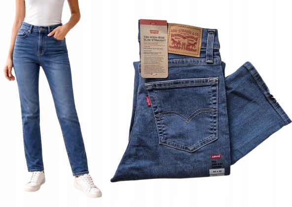 Džíny rovné Levi's 724 High-Rise Slim Straight W26 L30 26x30