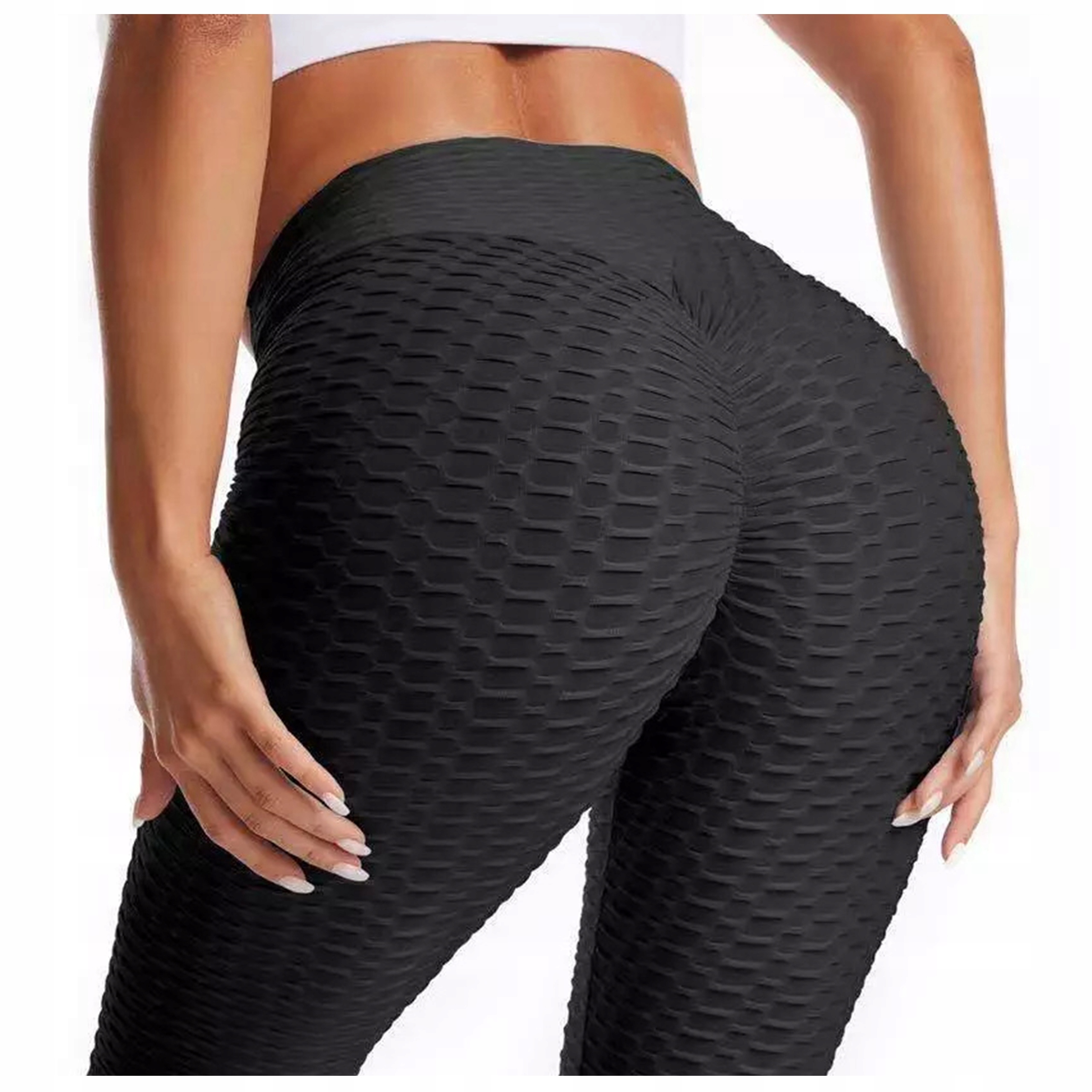 

Legginsy sportowe Push up wysoki stan Karbowane M