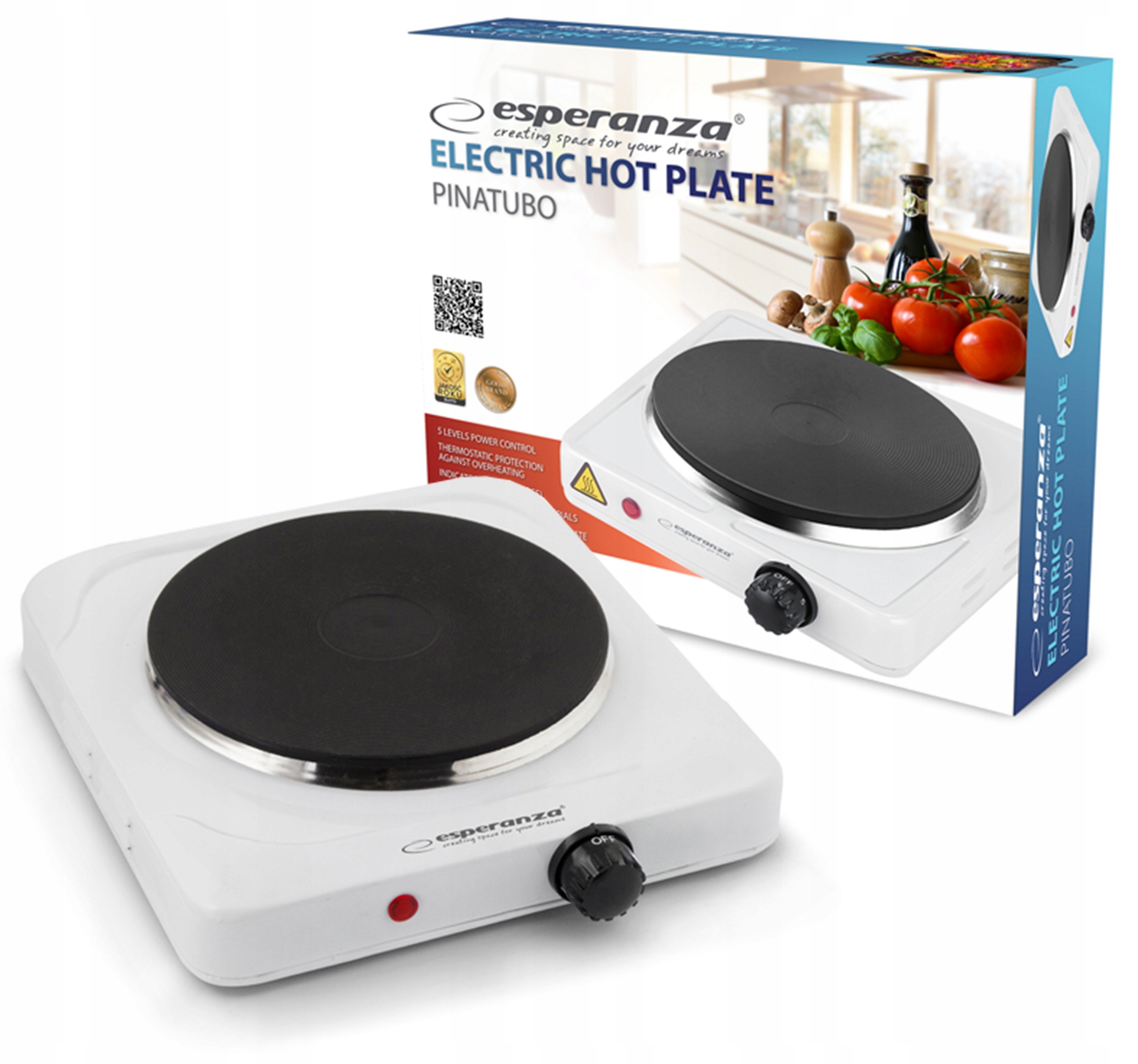 KUCHENKA ELEKTRYCZNA JEDNOPALNIKOWA TURYSTYCZNA Marka Esperanza