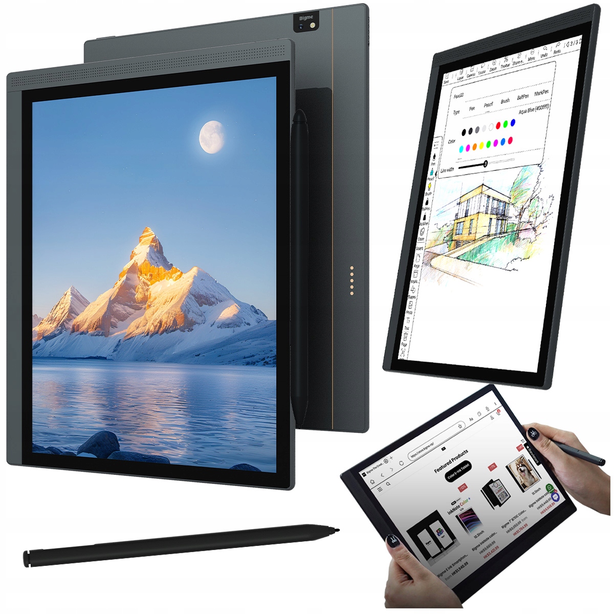 Bigme B1051C notes Čtečka elektronických knih 6/128 Gb 10” podsvícený barevný dotykový displej