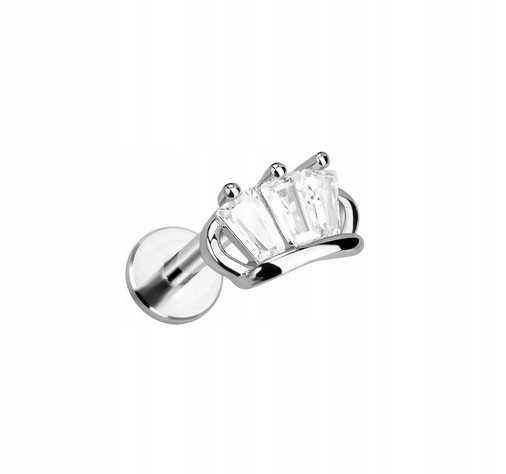 

Labret srebrna korona Helix Conch Tragus 1,2/6