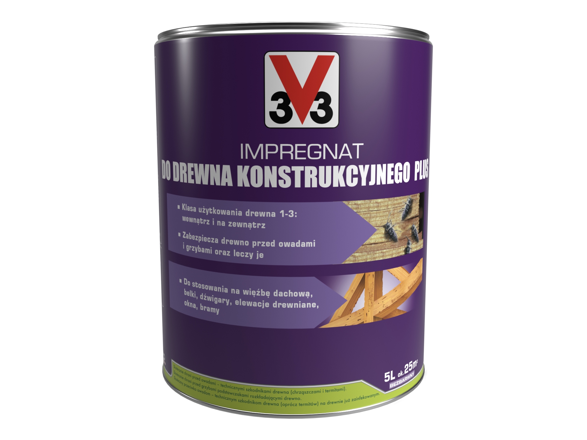V33 Impregnat Do Drewna Konstrukcyjnego Plus 5L