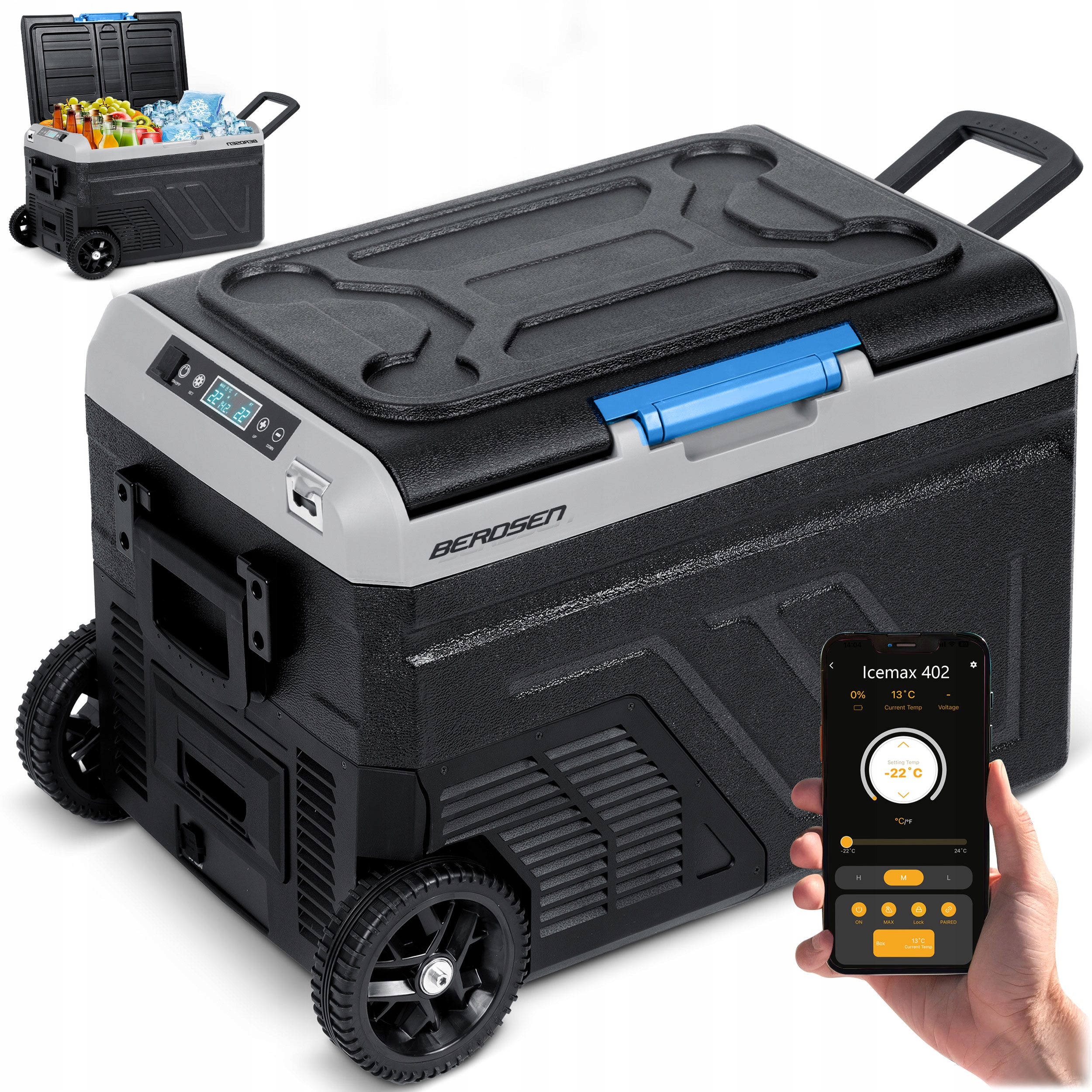 Lodówka turystyczna Berdsen 40 l elektryczna z kółkami 12V/230V