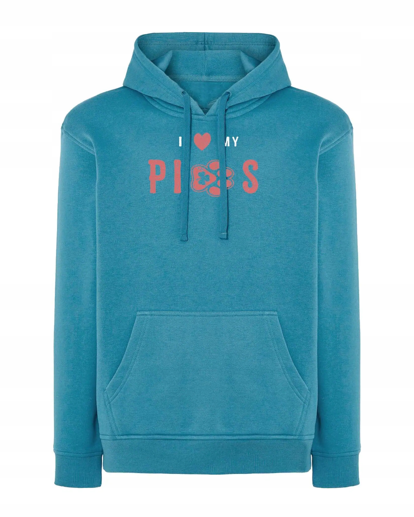 Mikina I Love My Dog s potiskem nápisy Pes Dárek pro psa Modrá L