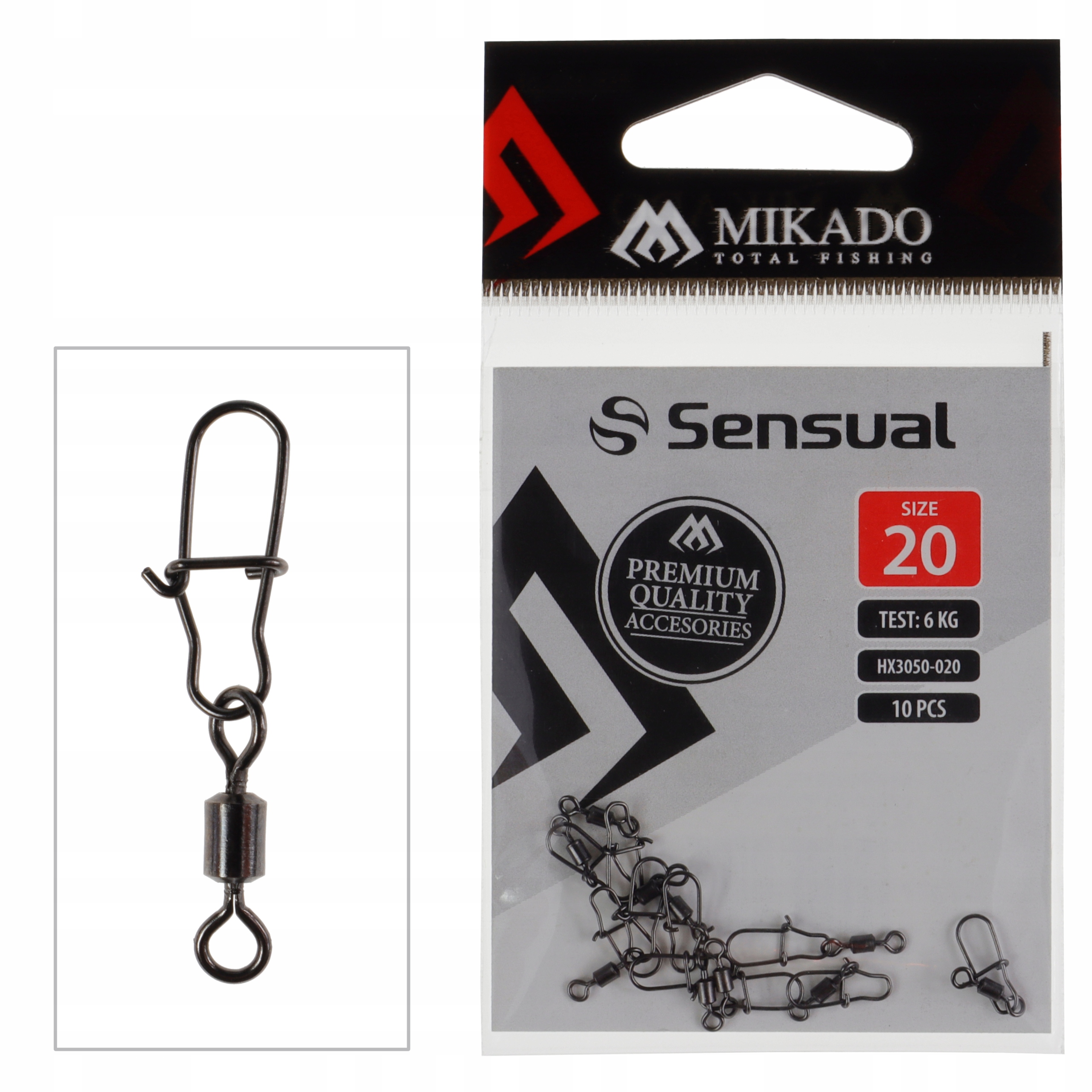 

Krętliki rolkowe z agrafką r 20 Mikado 6 kg 10szt