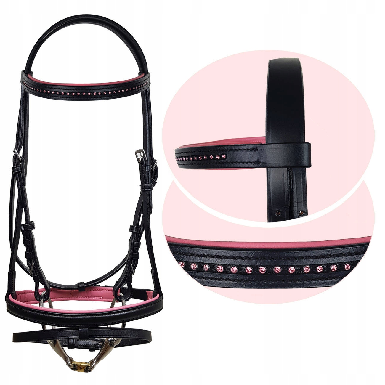 Šátek pro koně York Pink Beauty, barva černá, velikost Pony