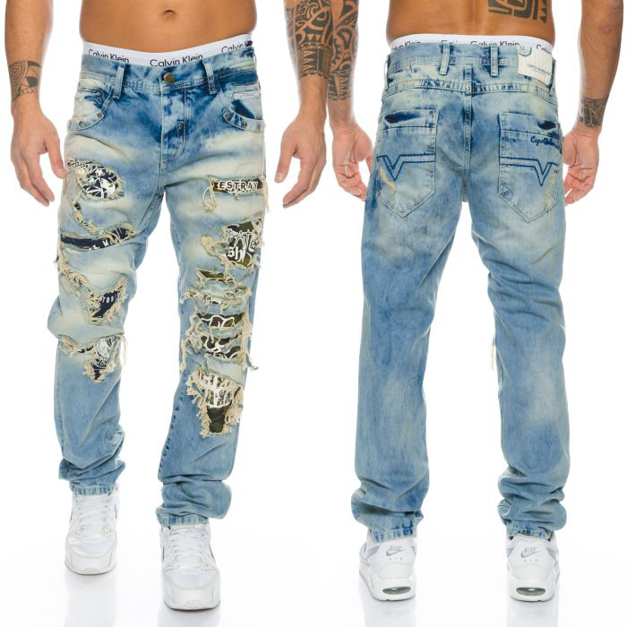 Cipo Baxx Džíny Jeasové kalhoty Iceblue denim