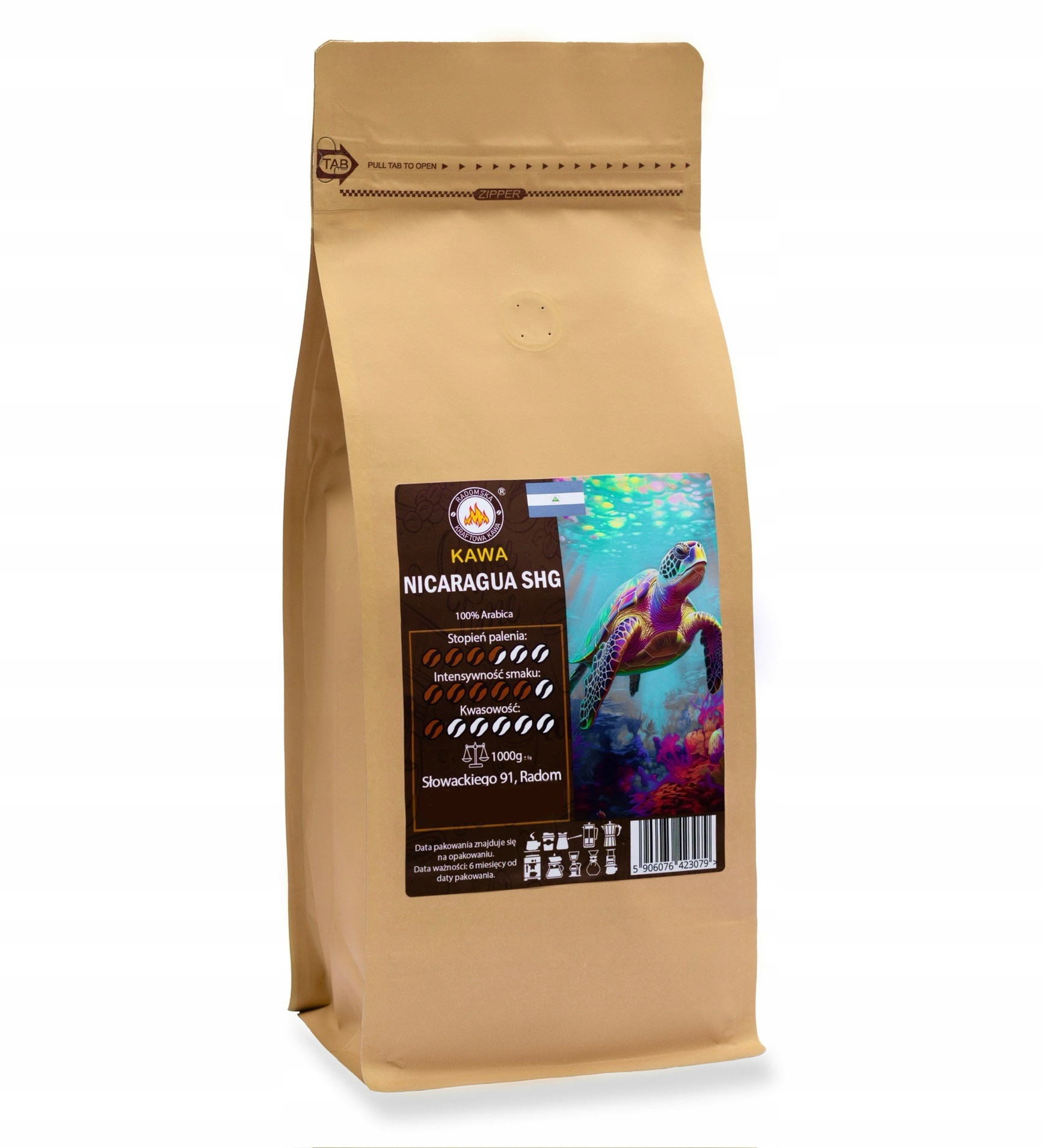 Káva Nicaragua Shg Ep Olomega 1000 g