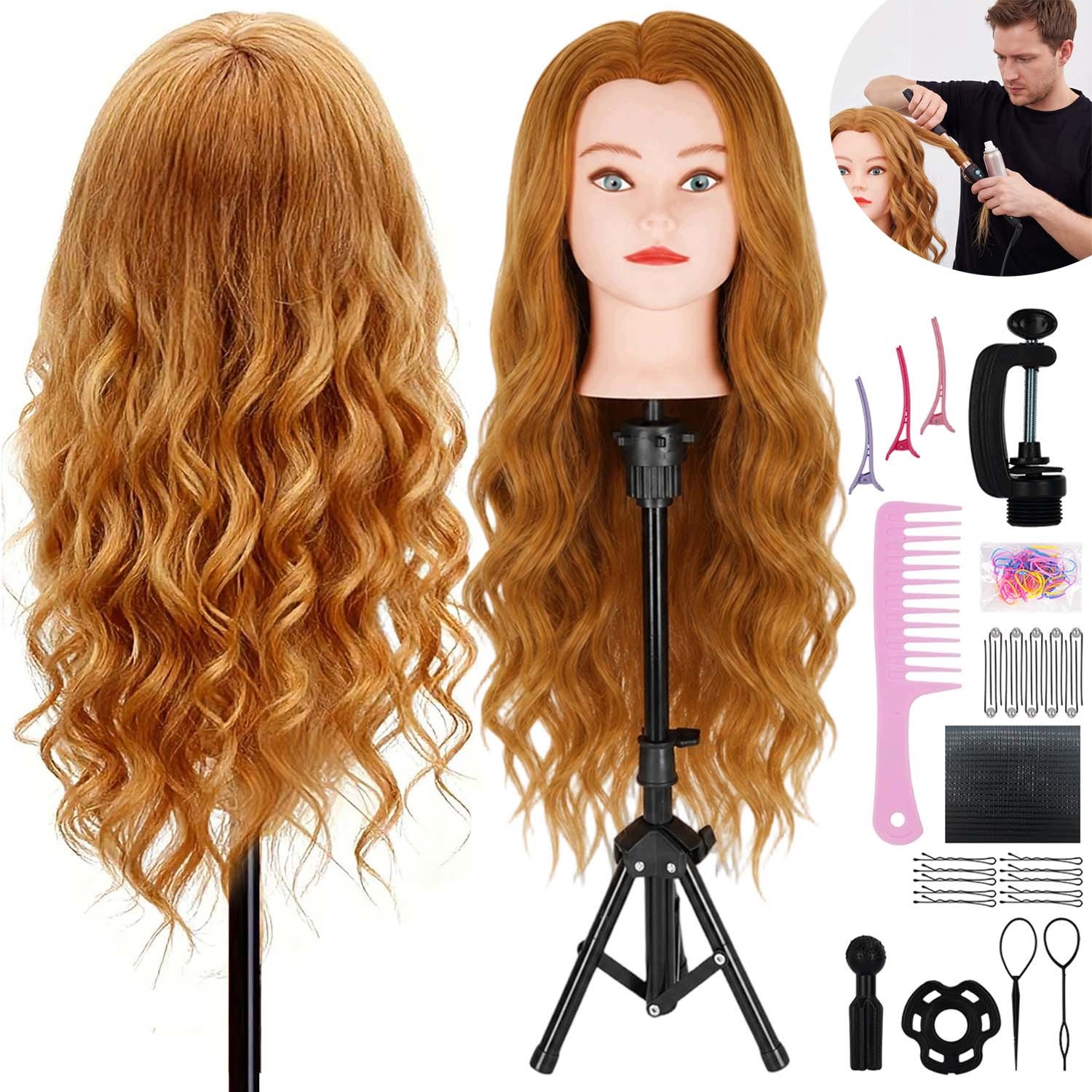 Hlava Kadeřnická Tréninková Hlava Pro Česání Diy Stylingu Vlasů 71 CM