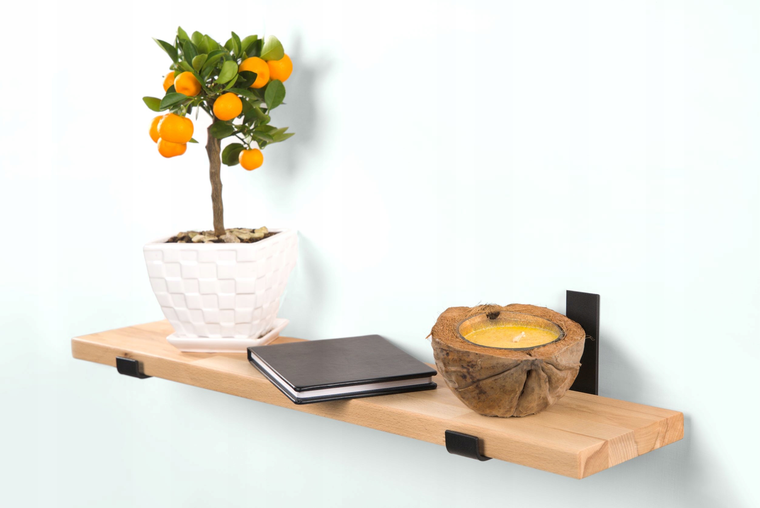 

Półka Ścienna Wisząca Loft Dąb Natural 90cm Drewno