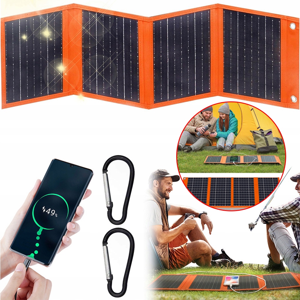 Přenosný Turistický Solární Panel 25W Fotovoltaický Monokrystalický